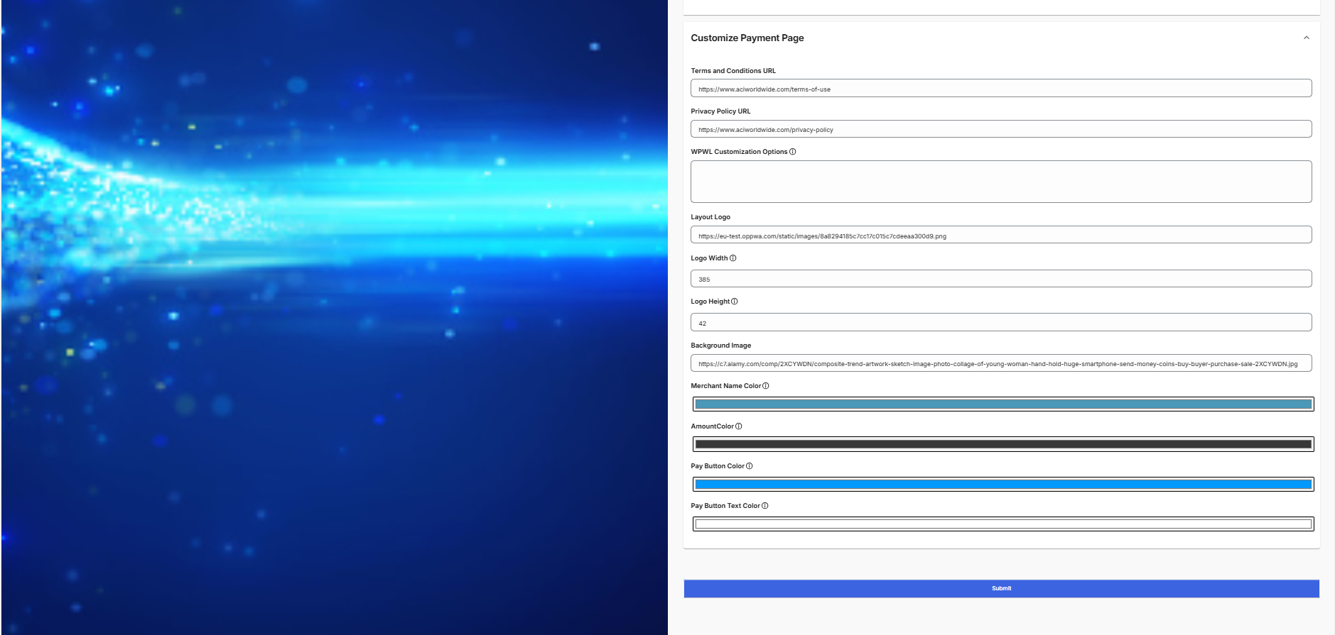 Shopify (PayUnity.Flex): Sample Configuration (continued)